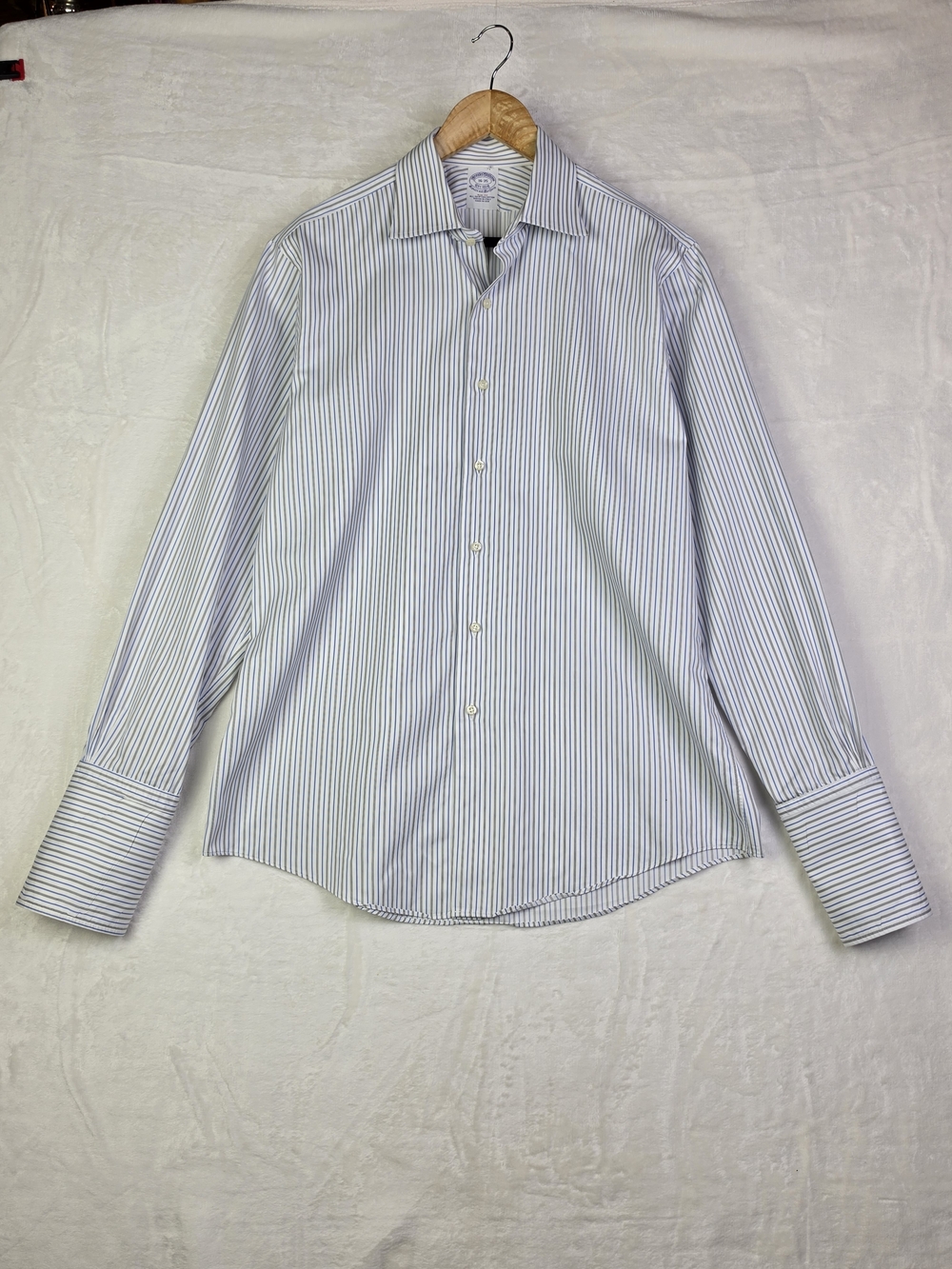Brooks Brothers Makers and Merchants Slim Fit Dress Shirt Mens 16-35 French Cuff